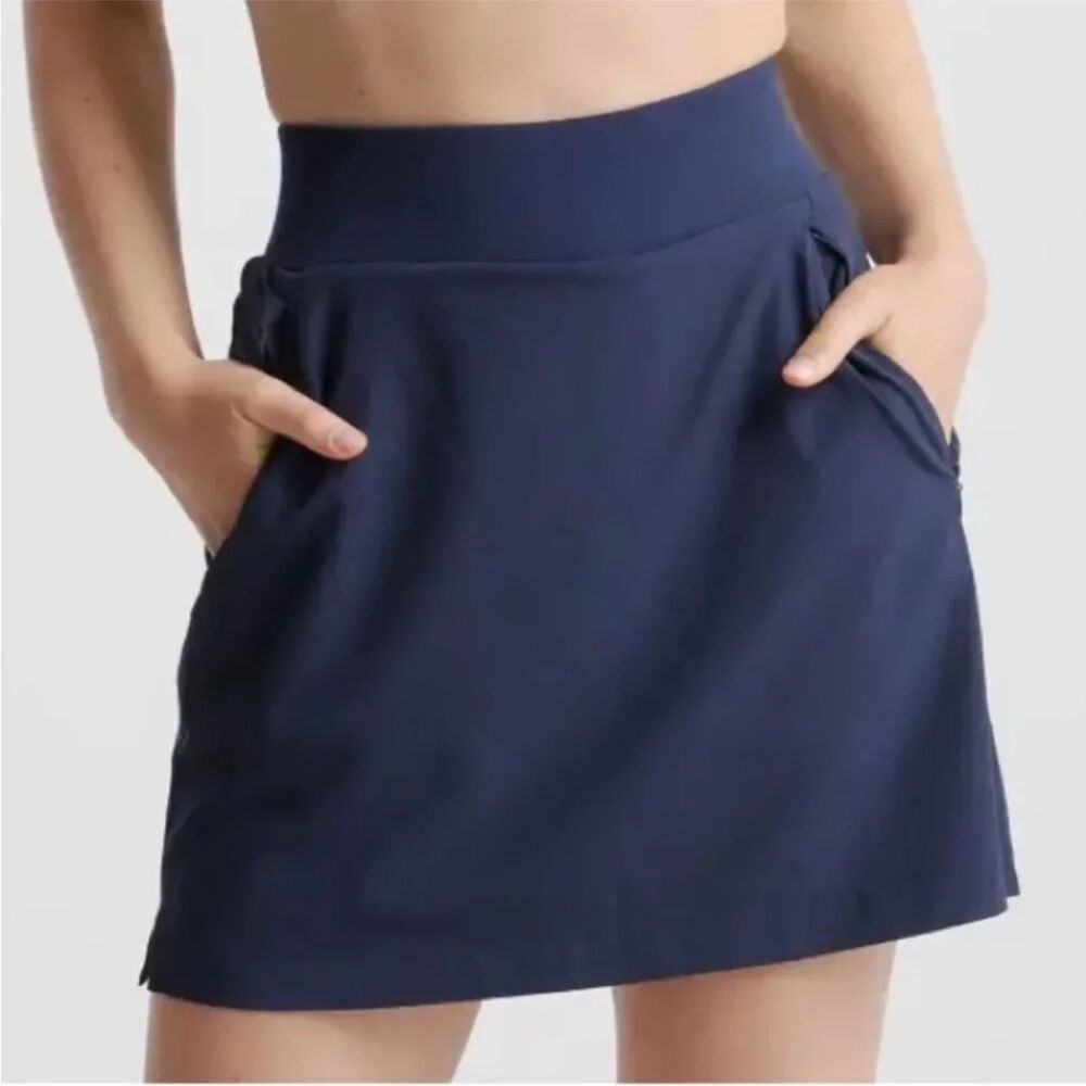 Quince Performance Tech Skort, Navy, Size S
